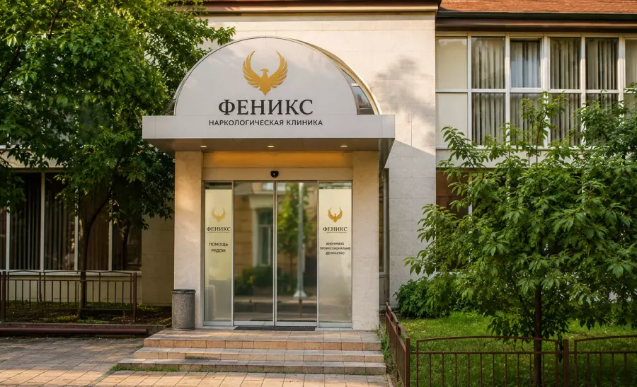 Вход в наркологическую клинику «Феникс» в Пугачёве